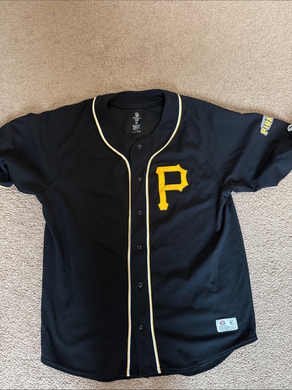 Pittsburgh Pirates Black & Yellow Button-Up Jersey